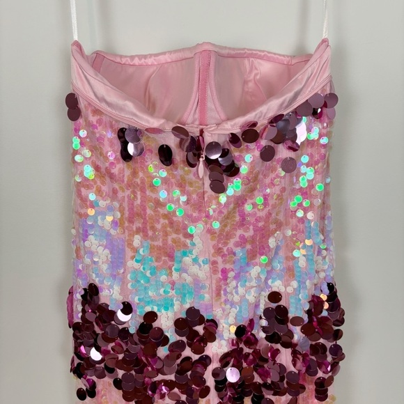 MAJORELLE Yasmina Gown in Iridescent Pink Multi Size M - Picture 5 of 10